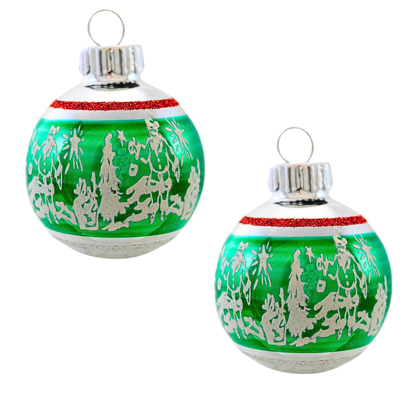 Christopher Radko Company Vintage Flocked Ornament Set - - SBKGifts.com