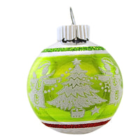 (61406) Christopher Radko Company Vintage Flocked Ornament Set, 2.00 Inch, Scene Holidays Sbflock034