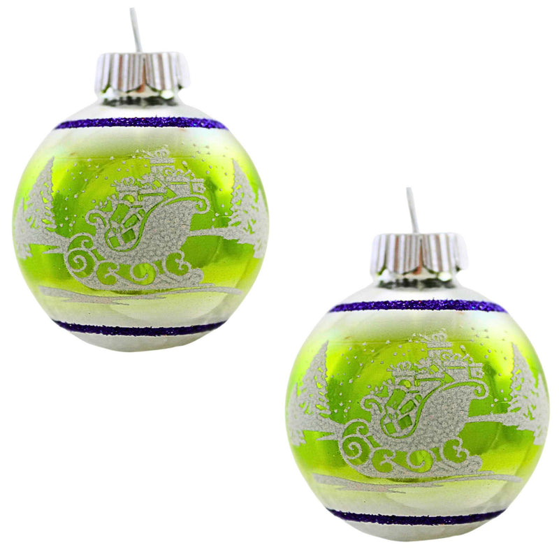 Christopher Radko Company Vintage Flocked Ornament Set - - SBKGifts.com