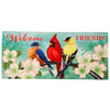 (61606) Evergreen Welcome Friends Sassafras Switch Mat, 9.75 Inch, Summer Birds Flowers 432264