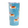 (61619) E & S Imports Welsh Corgi Serengeti Tumbler, 7.00 Inch, Hot Or Cold Beverages 115100