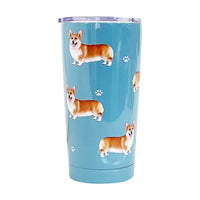 (61619) E & S Imports Welsh Corgi Serengeti Tumbler, 7.00 Inch, Hot Or Cold Beverages 115100