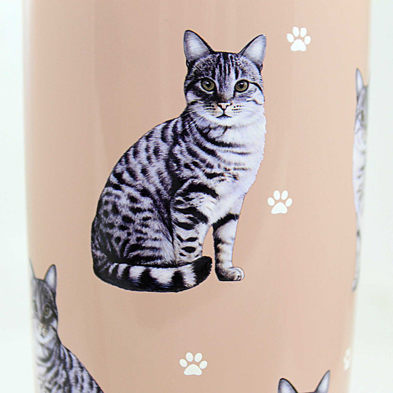 E & S Imports Tabby, Silver Serengeti Tumbler - - SBKGifts.com