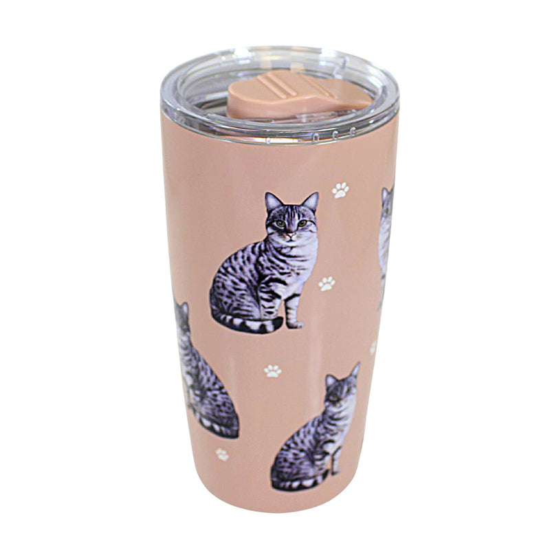 E & S Imports Tabby, Silver Serengeti Tumbler - - SBKGifts.com