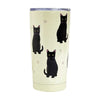 (61640) E & S Imports Black Cat Serengeti Tumbler, 7.00 Inch, Hot Or Cold Beverages 1165