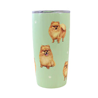 (61645) E & S Imports Pomeranian Serengeti Tumbler, 7.00 Inch, Hot Or Cold Beverages 11527