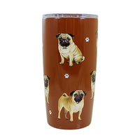 (61647) E & S Imports Pug Serengeti Tumbler, 7.00 Inch, Hot Or Cold Beverages 11531