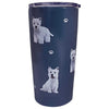 (61648) E & S Imports Westie Serengeti Tumbler, 7.00 Inch, Hot Or Cold Beverages 11545