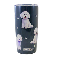 (61654) E & S Imports Bichon Frise Serengeti Tumbler, 7.00 Inch, Hot Of Cold Beverages 1154A