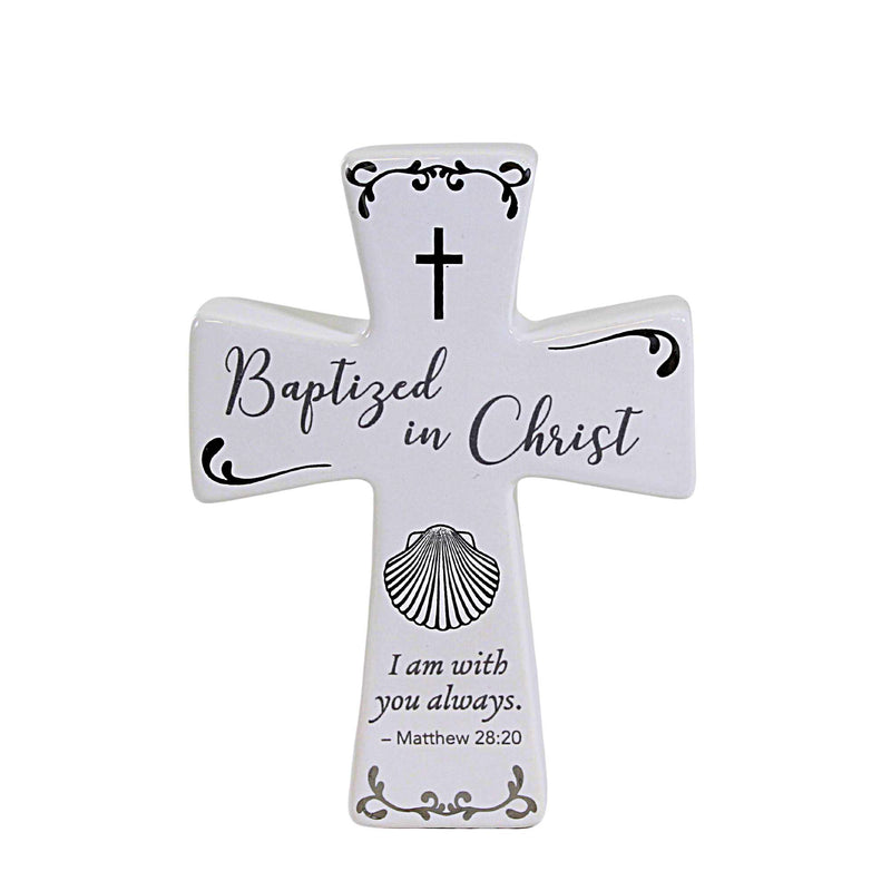 (61675) Roman Baptism Cross, 4.75 Inch, Baptized In Christ 21538