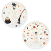 (61689) Tag Skelebration Appetizer Plates Set/2, 7.00 Inch, Halloween Candy Black Cat G17439