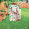 Evergreen Hello Bunny Suede Garden Flag - - SBKGifts.com