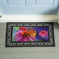 Evergreen Coneflower & Butterfly Sassafras Switch  Mat - - SBKGifts.com