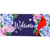 (61724) Evergreen Red Cardinal & Hydrangeas Sassafras Switch Mat, 10.00 Inch, Bird Insert Flowers 432374