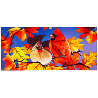 (61726) Evergreen Cardinal Friends Sassafras Switch Mat, 10.00 Inch, Maple Leaves Birds 432185