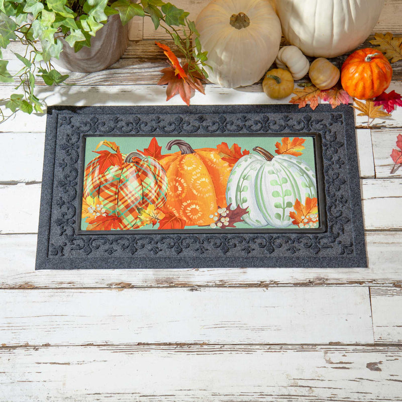 Evergreen Printed Fall Pumpkins Sassafras Switch Mat - - SBKGifts.com