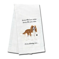 (61732) E & S Imports King Charles Cavalier Kitchen Towel, 26.00 Inch, Dog Puppy Paw 71118