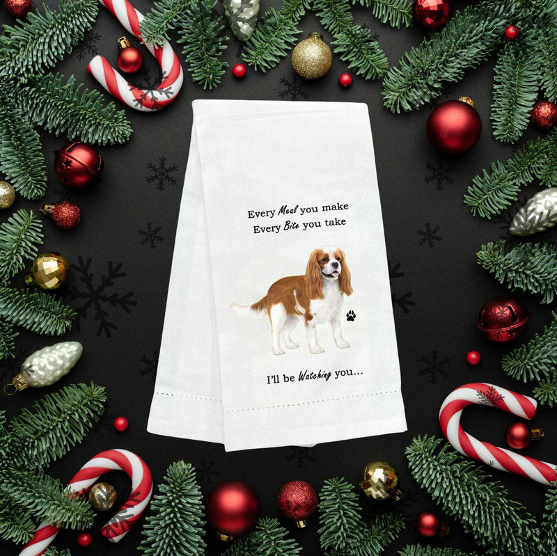 E & S Imports King Charles Cavalier Kitchen Towel - - SBKGifts.com