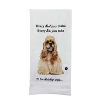 (61737) E & S Imports Buff Cocker Spaniel Kitchen Towel, 26.00 Inch, Dog Puppy Paw 71178