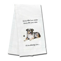 (61742) E & S Imports Australian Shepard Kitchen Towel, 26.00 Inch, Dog Puppy Paw 71153