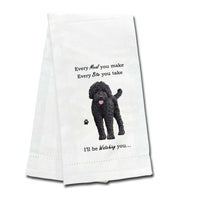 (61746) E & S Imports Labradoodle Dark Kitchen Towel, 26.00 Inch, Dog Puppy Paw 711121A