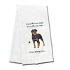 (61751) E & S Imports Rottweiler Kitchen Towel, 26.00 Inch, Dog Puppy Paw 71133