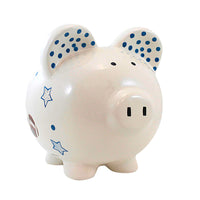 (61764) Child To Cherish Sports Paper Star Piggy Bank, 7.75 Inch, Soccer Hockey Baseball Footbal 36894