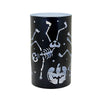 (61813) Tag Dancing Skeleton Hurricane, 6.75 Inch, Pumpkins Stars Candle Holder G17409