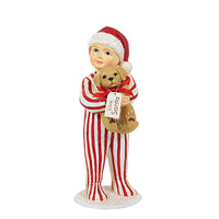 (61816) Bethany Lowe Landon's Christmas Puppy Surprise, 5.00 Inch, Santa Hat Dog Td1155