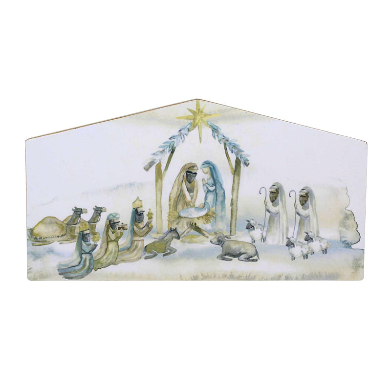 (61827) Ganz Nativity Scene On Wood, 6.50 Inch, Three Kings Mary Jesus Joseph Mx188789