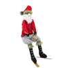 (61865) Ganz Santa Skiing Shelf Sitter, 27.00 Inch, Cable Sweater Plaid Pants Mx188140