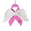 Kurt S. Adler Pink Ribbon Wing Ornament - - SBKGifts.com