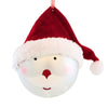 (62023) Craftoutlet.Com Santa Face With Felt Hat, 5.00 Inch, Glittered Mustache Beard Co32024