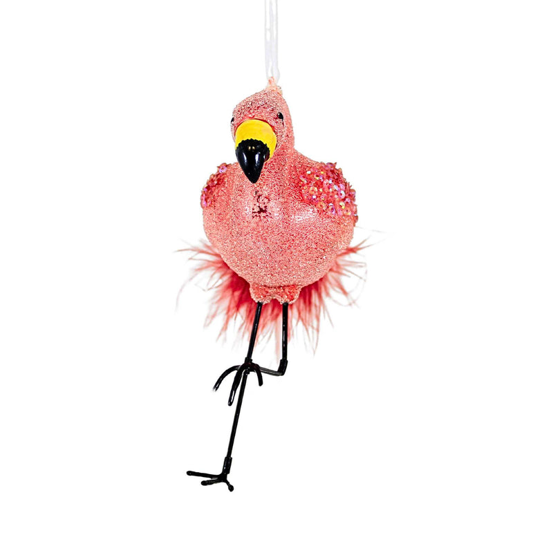 Craftoutlet.Com Pink Flamingo W/Red Feathered Tail - - SBKGifts.com