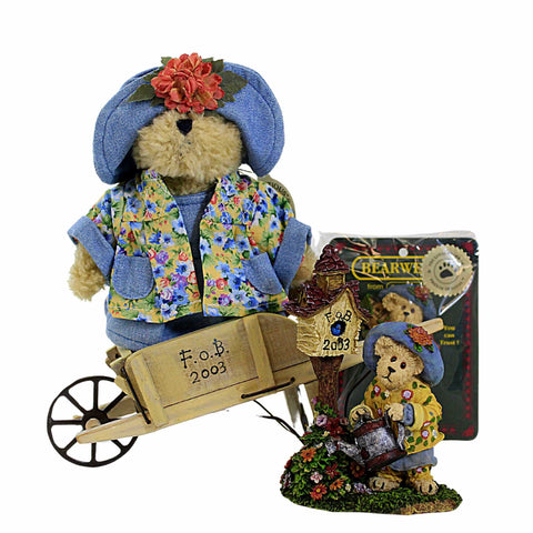 Boyds Bears Allison Rose Berriweather, factory Aunt Birdie Berriweather and Wood Wheelba