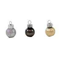 (62066) Craftoutlet.Com Mini Glass Ball Ornament Set, 0.50 Inch, Christmas 50730