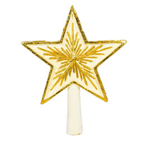 (62115) Cody Foster Star Burst Tree Topper White Gold, 8.50 Inch, 5 Point Star Cd1726wg