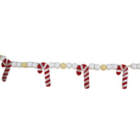 (62132) Ganz Candy Cane Bead Garland, 3.25 Inch, Holiday Trimming Peppermint Mx188501