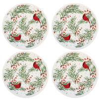 (62165) Ganz Cardinal Snack Plates,  Inch, Dessert Salad Appetizer Mx181401