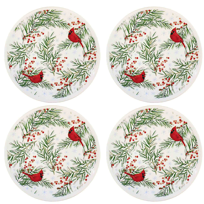 (62165) Ganz Cardinal Snack Plates,  Inch, Dessert Salad Appetizer Mx181401