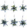 (62166) Ganz Winter Ice Teeny Snowflakes, 2.25 Inch, Kissing Krystals Ornaments Beads Kk543