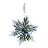 (62166) Ganz Winter Ice Teeny Snowflakes, 2.25 Inch, Kissing Krystals Ornaments Beads Kk543