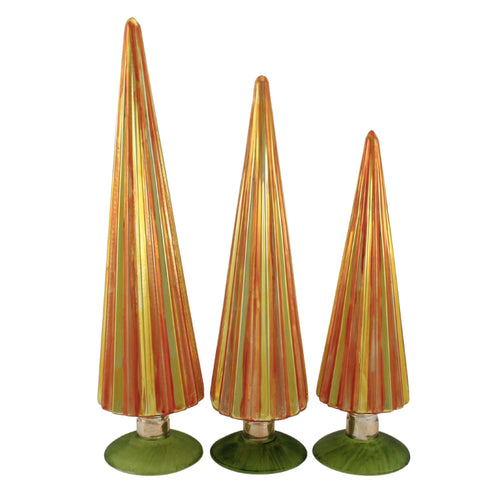 Cody Foster Grapefruit Amber Pleated Trees - - SBKGifts.com