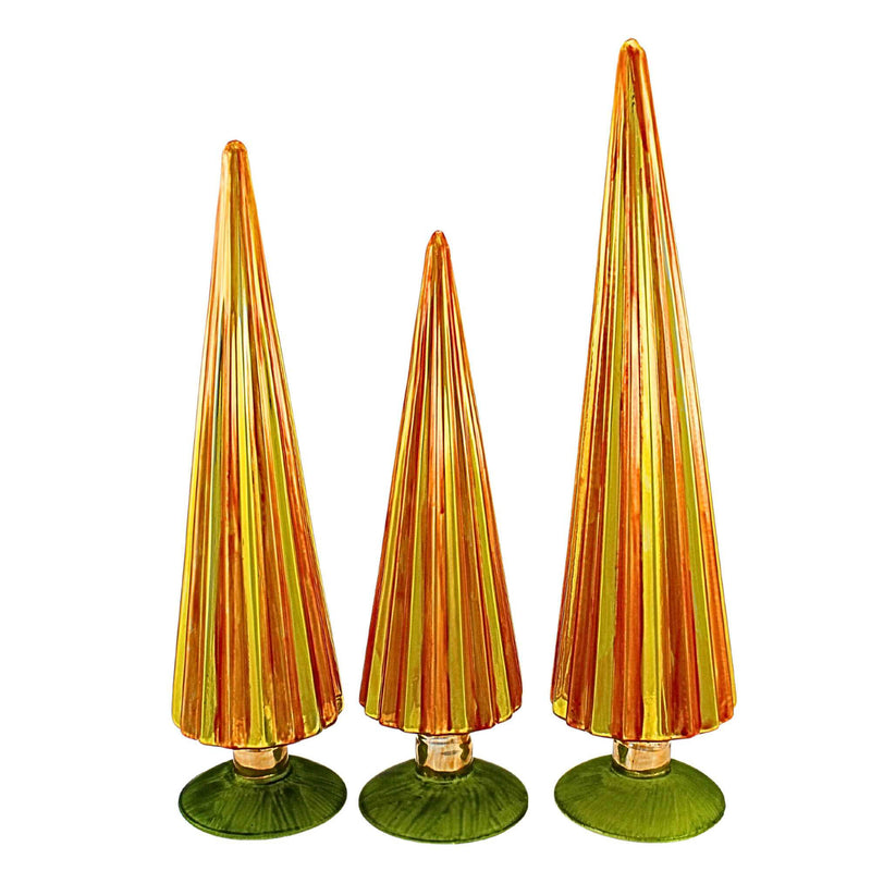 Cody Foster Grapefruit Amber Pleated Trees - - SBKGifts.com