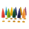 (62275) Cody Foster Bottle Brush Trees Box Set/10, 6.00 Inch, Christmas Rainbow Village Cd2032