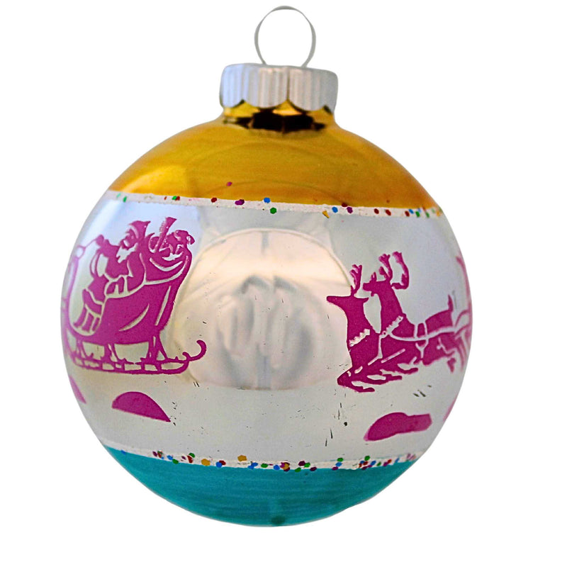 Christopher Radko Company Santa Sleigh Reindeer Ornament - - SBKGifts.com