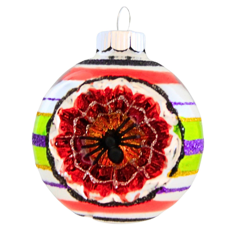 Christopher Radko Company Halloween Spider Reflector Ornament - One Ornament 2.75 Inch, Glass - Shiny Brite Vintage Inspired 2.75Inhalloween (62294)