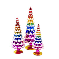 (62301) Cody Foster Rainbow Gradient Trees  Set / 3, 16.00 Inch, Decor Decorate Mantle Cd1809r