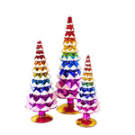 16.00 Inch Rainbow Gradient Trees  Set / 3 Decor Decorate Mantle Cd1809r (62301)