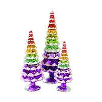 (62303) Cody Foster Pastel Rainbow Gradient Trees Set / 3, 16.00 Inch, Decor Decorate Mantle Cd1809prs